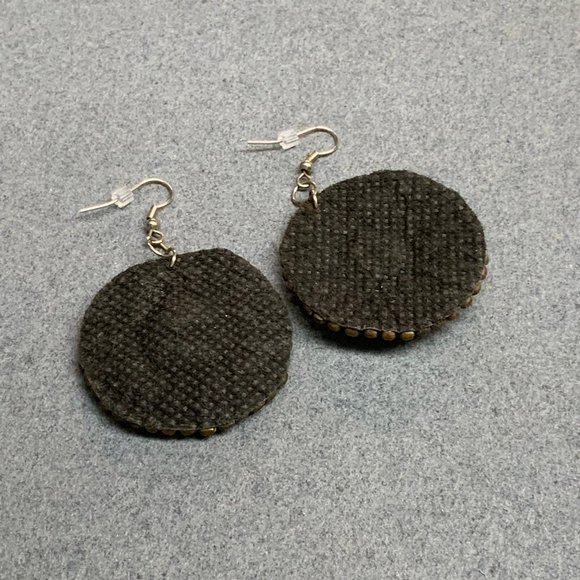 Dangle Pierced Rhinestone Earrings Gold Silver - Picture 4 of 5